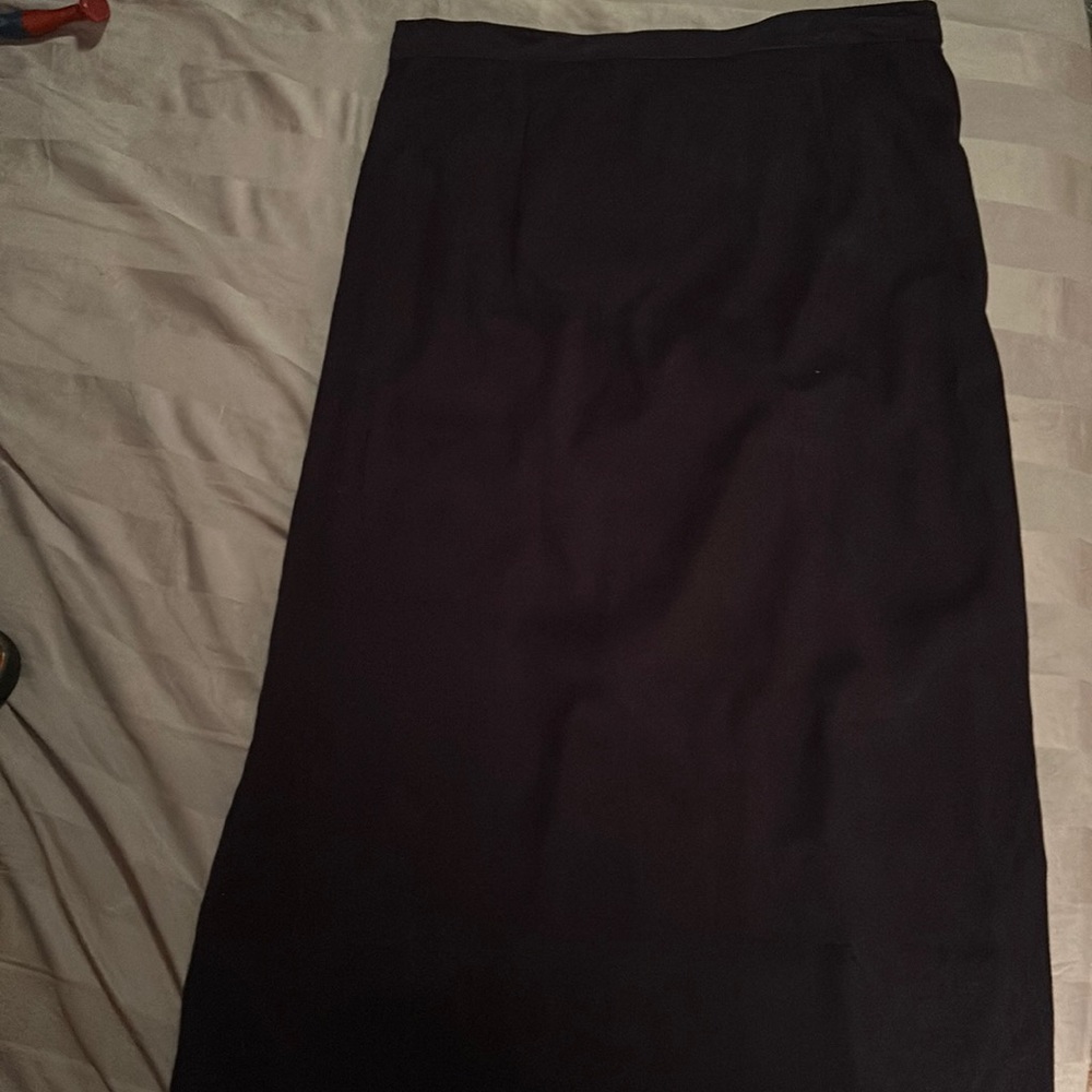 Ladies Long Faux Suede Skirt